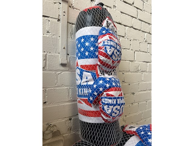 3x bokszak met handschoenen voor kinderen - afbeelding 3 van  4