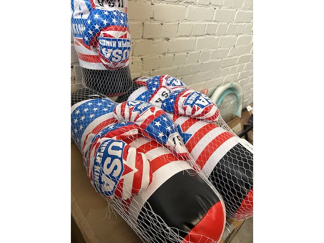 3x bokszak met handschoenen voor kinderen - afbeelding 4 van  4