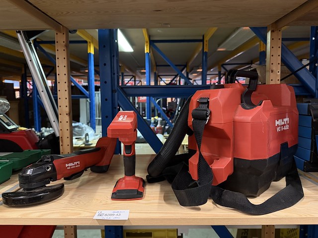 3x bouwgereedschap, hilti, vc 5-a22, sl 2-a22, ag 125-a22 - afbeelding 1 van  6