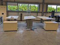 3x bureau met 2x ladeblok - afbeelding 1 van  8