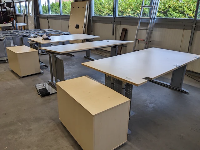 3x bureau met 2x ladeblok - afbeelding 8 van  8