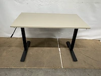 3x bureautafel 3112, trotten, zwart/taupe - afbeelding 1 van  3