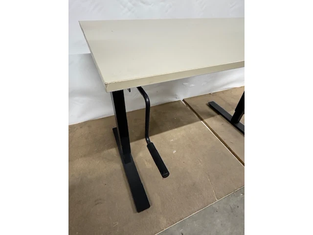 3x bureautafel 3112, trotten, zwart/taupe - afbeelding 2 van  3