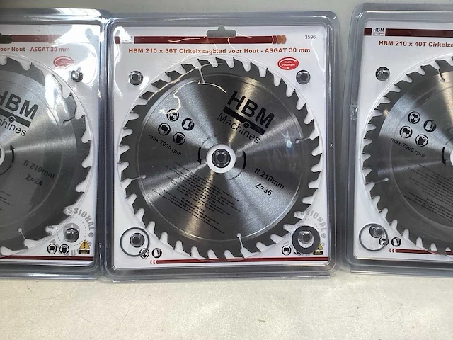(3x) cirkelzaagblad - 24t 36t 40t - asgat = 30mm - afbeelding 3 van  5