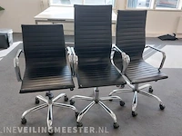 3x design bureaustoel lederlook - afbeelding 2 van  6