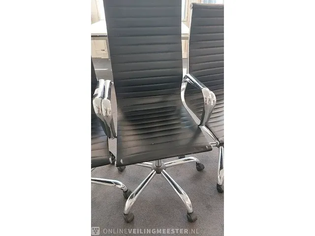 3x design bureaustoel lederlook - afbeelding 4 van  6