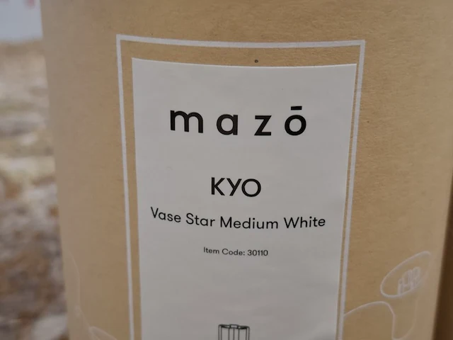 3x design vaas mazo, kyo vase star medium, white - afbeelding 8 van  8