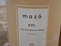 3x design vaas mazo, kyo vase star medium, white - afbeelding 8 van  8