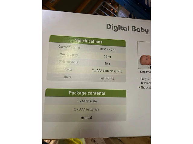 3x digitale baby weegschaal - afbeelding 3 van  4