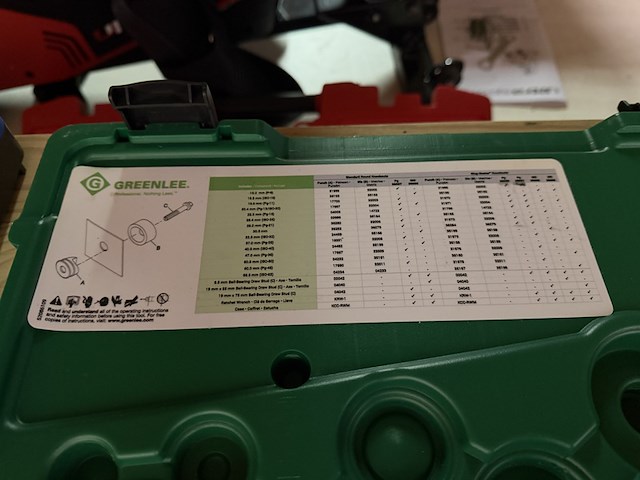 3x divers bouwgereedschap w.o. slagmoersleutel, w.o. greenlee - afbeelding 5 van  7
