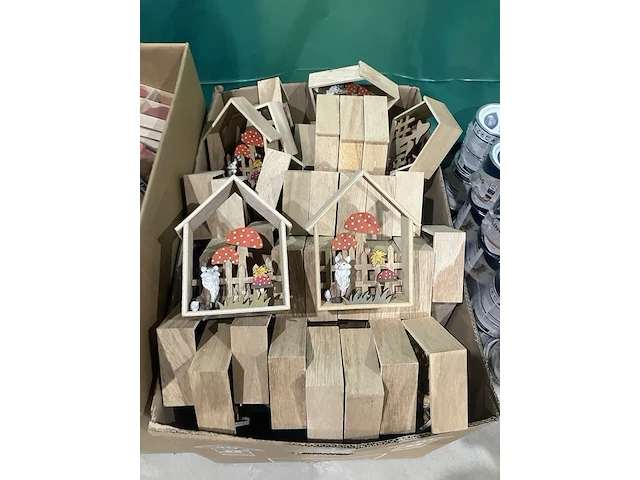 3x dozen houten decoratie - afbeelding 6 van  7