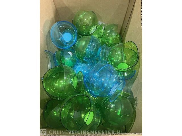3x dozen suikerpotten, groen en blauw - afbeelding 1 van  6