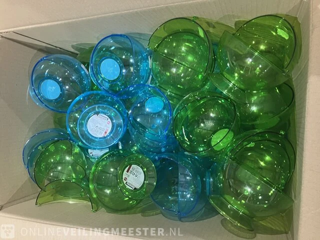 3x dozen suikerpotten, groen en blauw - afbeelding 2 van  6