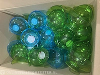 3x dozen suikerpotten, groen en blauw - afbeelding 2 van  6