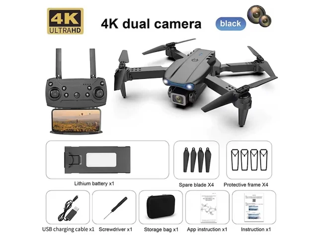 3x drone 4k dual camera - afbeelding 1 van  10