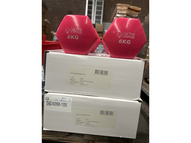 3x dumbbell set 2x 6kg active panther - afbeelding 1 van  3