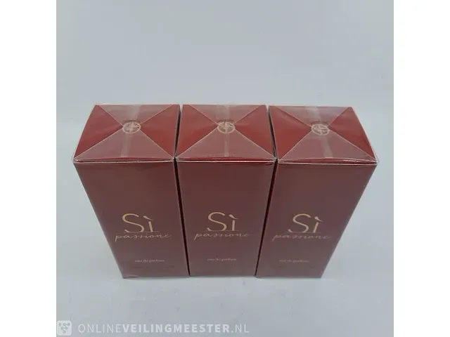 3x eau de parfum, 100 ml giorgio armani, sì passione, vaporisateur spray - afbeelding 2 van  4
