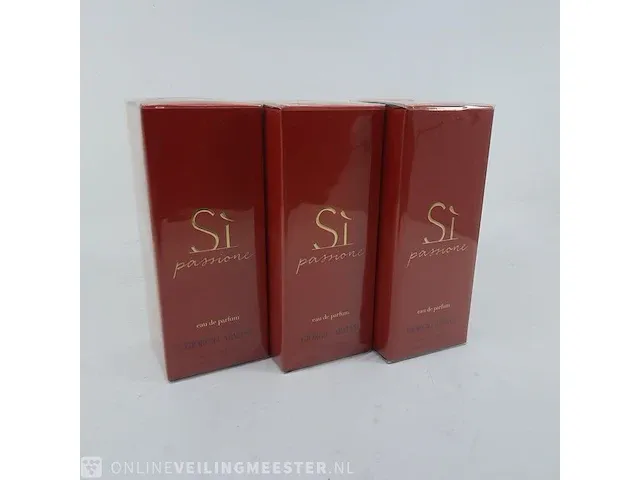 3x eau de parfum, 100 ml giorgio armani, sì passione, vaporisateur spray - afbeelding 1 van  4