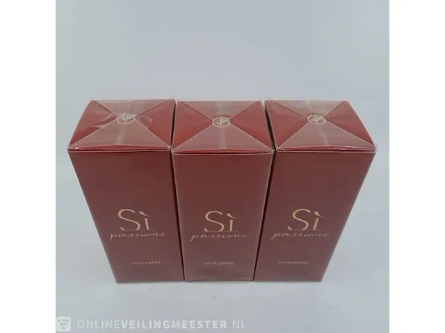 3x eau de parfum, 100 ml giorgio armani, sì passione, vaporisateur spray - afbeelding 2 van  4