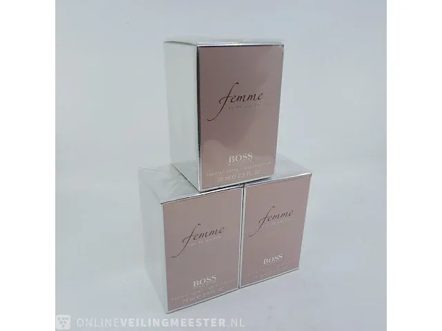 3x eau de parfum, 75 ml hugo boss, femme, vaporisateur spray - afbeelding 1 van  4