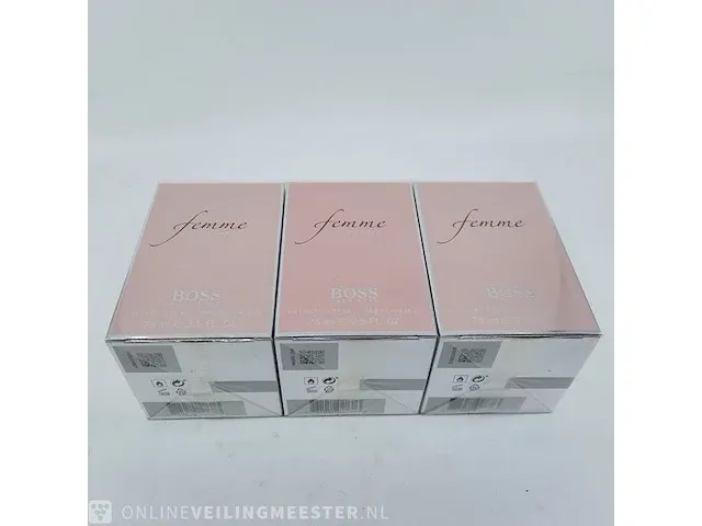 3x eau de parfum, 75 ml hugo boss, femme, vaporisateur spray - afbeelding 3 van  4