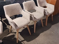 3x eetkamerstoelen boucle, zazuhome, beige - afbeelding 1 van  10