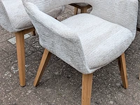 3x eetkamerstoelen boucle, zazuhome, beige - afbeelding 3 van  10
