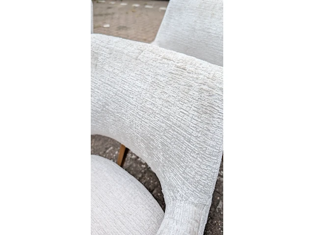 3x eetkamerstoelen boucle, zazuhome, beige - afbeelding 4 van  10