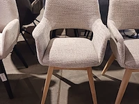 3x eetkamerstoelen boucle, zazuhome, beige - afbeelding 6 van  10