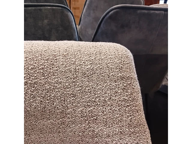 3x eetkamerstoelen boucle, zazuhome, beige - afbeelding 7 van  10
