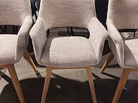 3x eetkamerstoelen boucle, zazuhome, beige - afbeelding 8 van  10