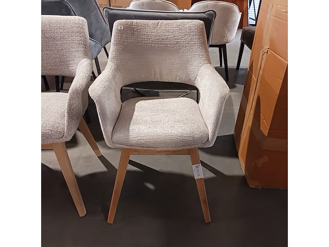 3x eetkamerstoelen boucle, zazuhome, beige - afbeelding 10 van  10