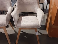 3x eetkamerstoelen boucle, zazuhome, beige - afbeelding 10 van  10