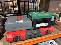 3x elektrisch/accugereedschap met lader en 2x accu hilti, bosch, hitachi - afbeelding 1 van  8