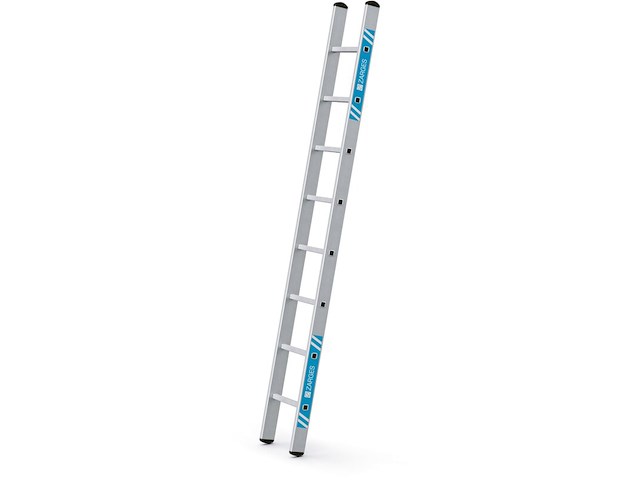 3x enkele ladder met gefelste sporten 8 sporten zarges, alto l 41548 - afbeelding 1 van  5