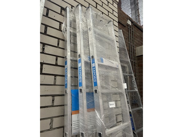 3x enkele ladder met gefelste sporten 8 sporten zarges, alto l 41548 - afbeelding 4 van  5