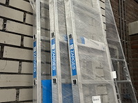 3x enkele ladder met gefelste sporten 8 sporten zarges, alto l 41548 - afbeelding 4 van  5