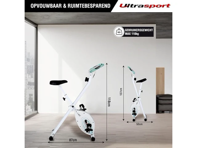 3x fitness apparatuur w.o. 9in1 armtrainer en 2 f-bikes, w.o. zoomyo, wellactive - afbeelding 7 van  10