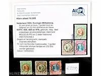 3x getaxeerde postzegels prinses wilhelmina - afbeelding 1 van  3