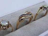 3x gouden ring, 14 karaats - afbeelding 7 van  10