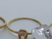 3x gouden ring, 14 karaats - afbeelding 3 van  12
