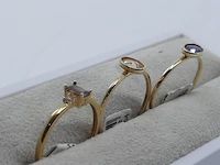 3x gouden ring, 14 karaats - afbeelding 5 van  12
