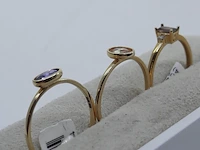 3x gouden ring, 14 karaats - afbeelding 8 van  12