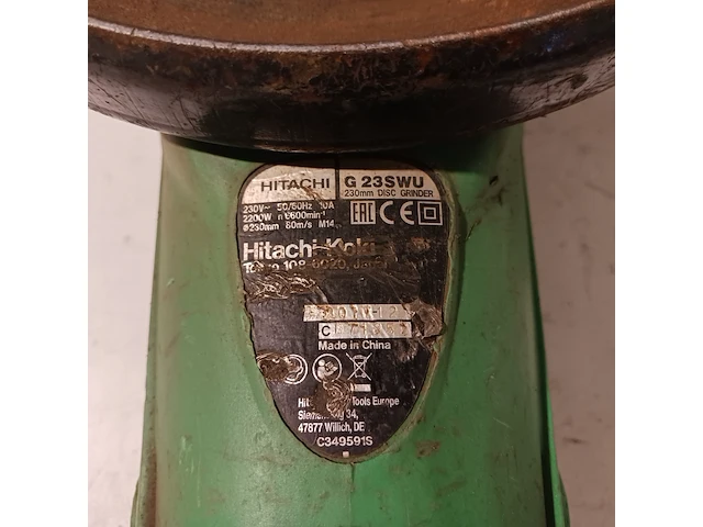 3x haakse slijper, hitachi, 2x g18sw2, 1x g23swu - afbeelding 9 van  17