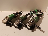 3x haakse slijper, hitachi, 2x g18sw2, 1x g23swu - afbeelding 1 van  17