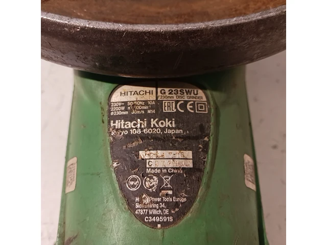 3x haakse slijper, hitachi, g23swu - afbeelding 18 van  19