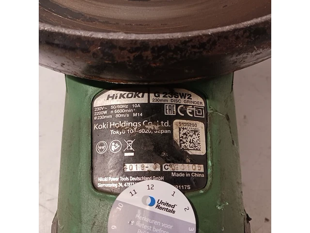 3x haakse slijper, hitachi - afbeelding 18 van  19