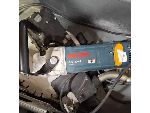 3x haakse slijper met betonslijp inrichting en 1x gereedschapskar, bosch/hazet - afbeelding 7 van  8