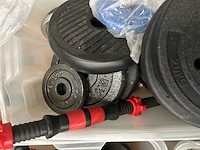 3x halterset met diverse halterschijven - afbeelding 3 van  4