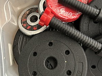 3x halterset met diverse halterschijven - afbeelding 5 van  6